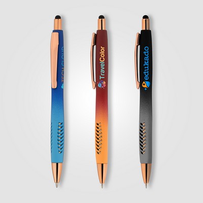 Avalon Ombre Softy Rose Gold Pen w/ Stylus - Full-Color Inkjet
