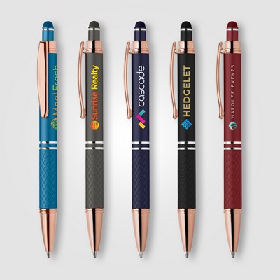 Phoenix Softy Rose Gold Classic Pen w/ Stylus - Full-Color Inkjet