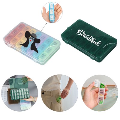21 Compartment Travel Pill Organizer
